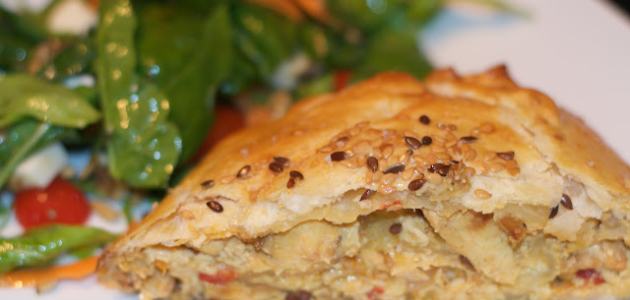 Jednostavan recept s lisnatim tijestom i puretinom