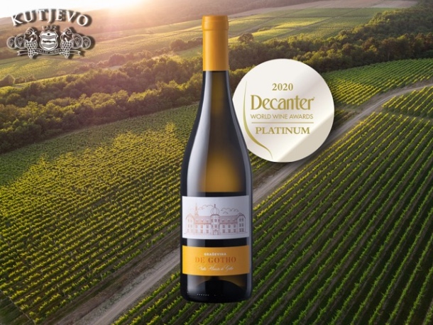 decanter 2020 Platinum medalja za liniju Graševina de Gotho berbe 2018