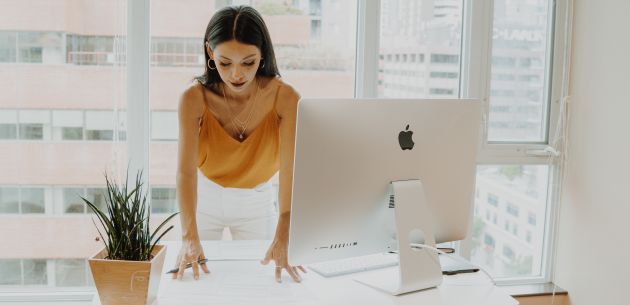 radni stol posao kompjuter  zena