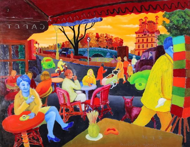 slika slikar stolnik pariz caffe