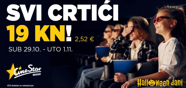 Kako razveseliti dijete ovih dana – crtići u CineStaru za samo 19 kn!