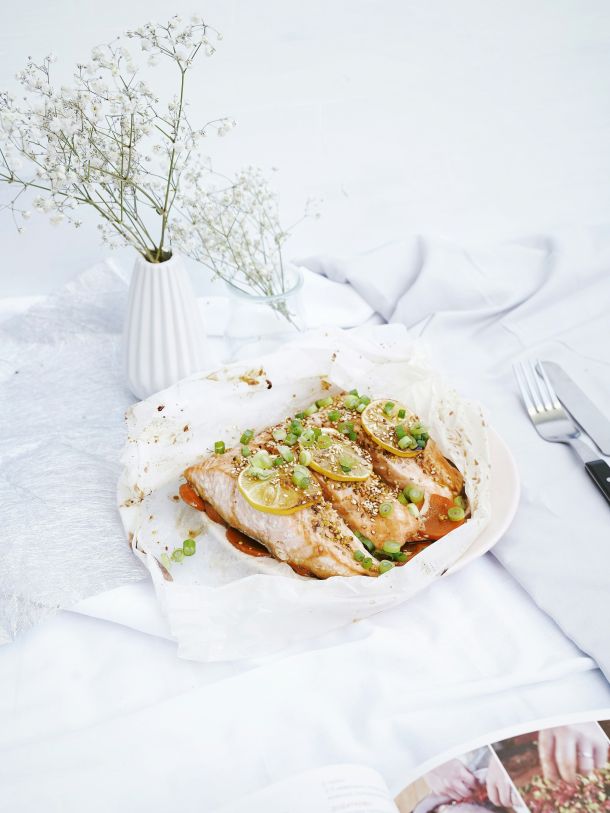 recept oslic u foliji riba vecera rucak